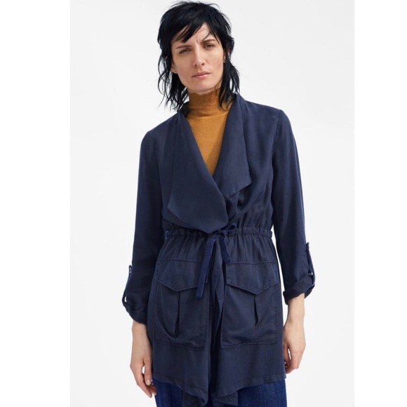 ZARA Tencel Flowy Jacket NWT - Picture 2 of 8